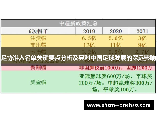 足协准入名单关键要点分析及其对中国足球发展的深远影响